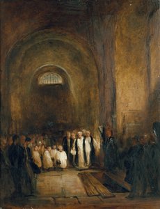 Il funerale di Turner nella cripta della Cattedrale di St. Paul, Londra, XIX secolo da George Jones